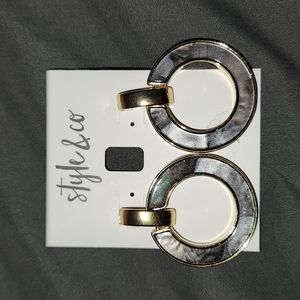 Style & Co Gold Circle Drop Earrings